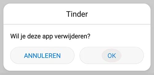 tinder verwijderen